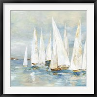 Framed White Sailboats