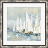 Framed White Sailboats