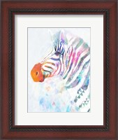 Framed Fluorescent Zebra I