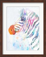 Framed Fluorescent Zebra I