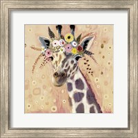 Framed 'Klimt Giraffe I' border=