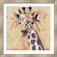 Framed Klimt Giraffe I