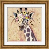 Framed 'Klimt Giraffe I' border=