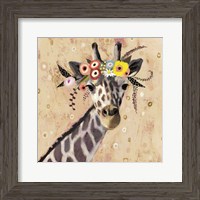 Framed Klimt Giraffe II