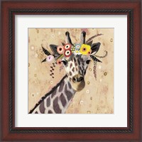 Framed Klimt Giraffe II