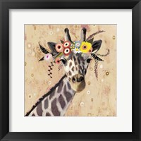 Framed Klimt Giraffe II