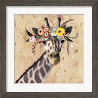 Framed Klimt Giraffe II