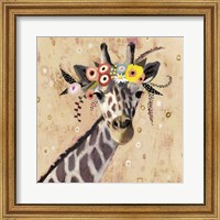 Framed Klimt Giraffe II