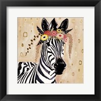 Framed Klimt Zebra I