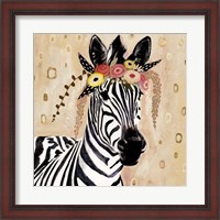 Framed Klimt Zebra I
