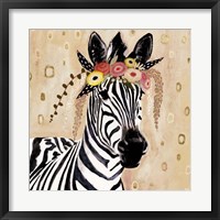 Framed Klimt Zebra I