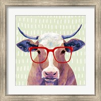 Framed Bespectacled Bovine I