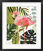 Framed Flamingo Forest I