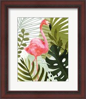 Framed 'Flamingo Forest II' border=