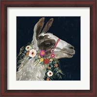 Framed 'Lovely Llama I' border=