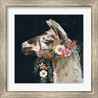 Framed 'Lovely Llama II' border=