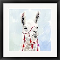 Watercolor Llama I Framed Print