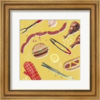 Framed 'Throw it on the Grill III' border=