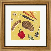 Framed 'Throw it on the Grill IV' border=