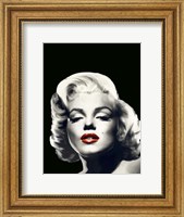 Framed Red Lips Marilyn In Black