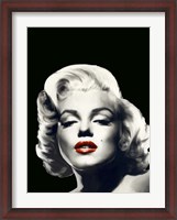 Framed Red Lips Marilyn In Black