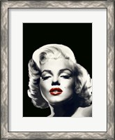 Framed Red Lips Marilyn In Black