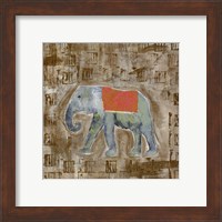 Framed 'Global Elephant I' border=