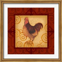 Framed Decorative Rooster III