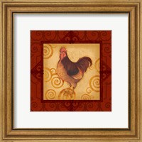 Framed 'Decorative Rooster III' border=