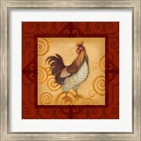 Framed Decorative Rooster IV