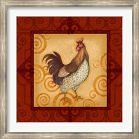 Framed Decorative Rooster IV