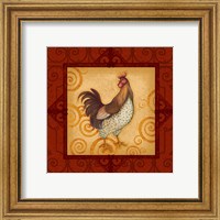 Framed 'Decorative Rooster IV' border=