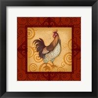 Framed Decorative Rooster IV