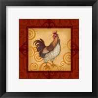 Framed 'Decorative Rooster IV' border=