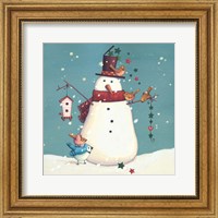 Framed Folk Snowman I