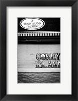 Framed Coney Island New York Black/White