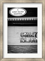 Framed Coney Island New York Black/White