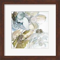 Framed 'Seaglass Garden III' border=