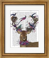 Framed Deer Birdkeeper, Tropical Bird Nests