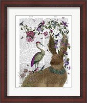 Framed Hare Birdkeeper and Heron