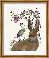 Framed Hare Birdkeeper and Heron
