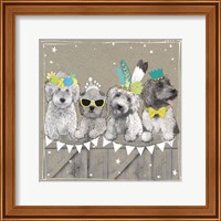 Framed 'Fancypants Wacky Dogs III' border=