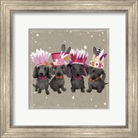 Framed 'Fancypants Wacky Dogs VII' border=