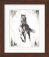 Framed Rustic Black Stallion II