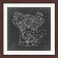 Framed Motorcycle Engine Blueprint I