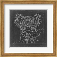 Framed Motorcycle Engine Blueprint I