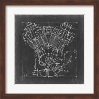 Framed Motorcycle Engine Blueprint I