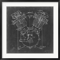 Framed Motorcycle Engine Blueprint II