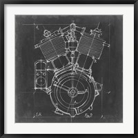 Framed Motorcycle Engine Blueprint IV