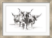 Framed Contemporary Cattle I